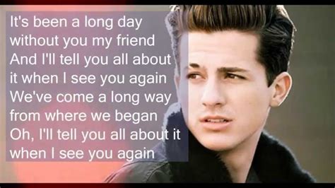 lyrics see you again|charlie puth songs see you again.